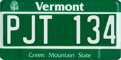 VT license plate PJT134
