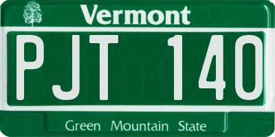 VT license plate PJT140