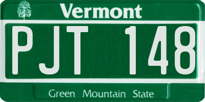 VT license plate PJT148