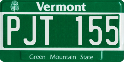 VT license plate PJT155