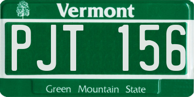 VT license plate PJT156