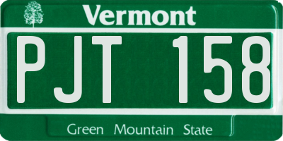 VT license plate PJT158