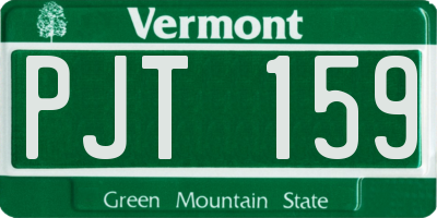VT license plate PJT159