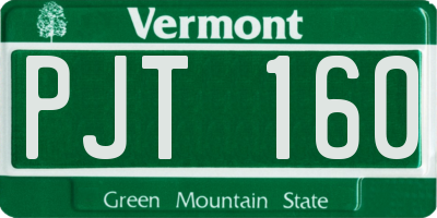 VT license plate PJT160