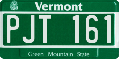 VT license plate PJT161