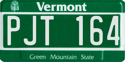 VT license plate PJT164