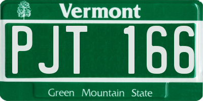 VT license plate PJT166