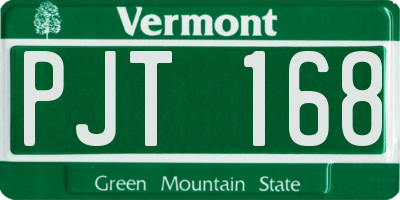 VT license plate PJT168