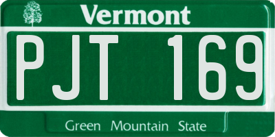 VT license plate PJT169
