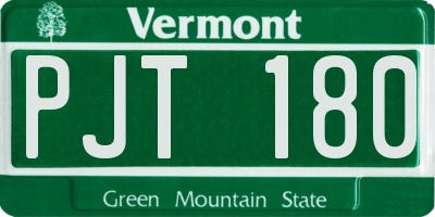 VT license plate PJT180