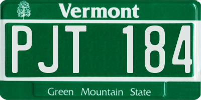 VT license plate PJT184