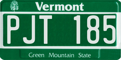 VT license plate PJT185
