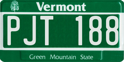 VT license plate PJT188
