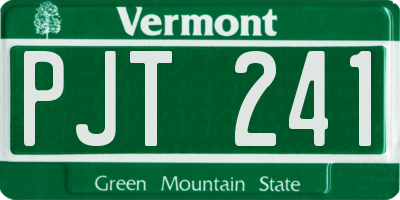 VT license plate PJT241