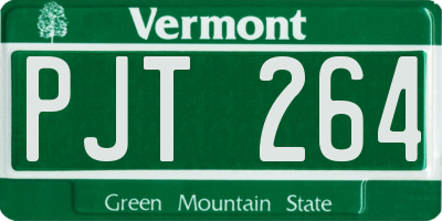 VT license plate PJT264