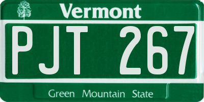 VT license plate PJT267