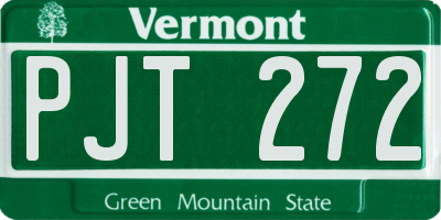 VT license plate PJT272