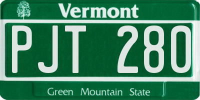 VT license plate PJT280