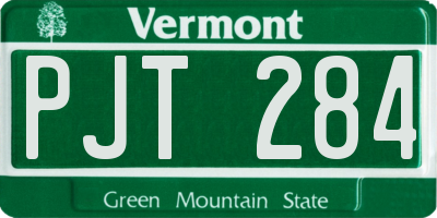 VT license plate PJT284