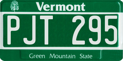 VT license plate PJT295