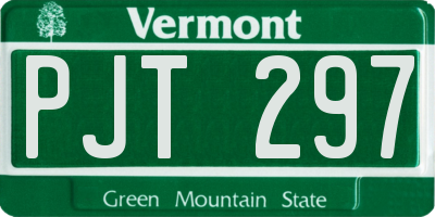 VT license plate PJT297