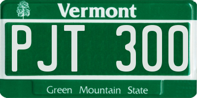 VT license plate PJT300
