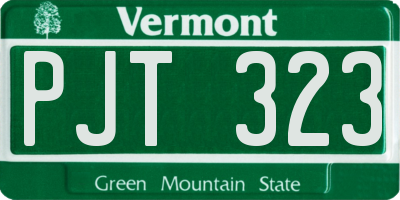 VT license plate PJT323
