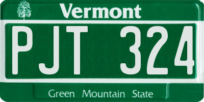 VT license plate PJT324