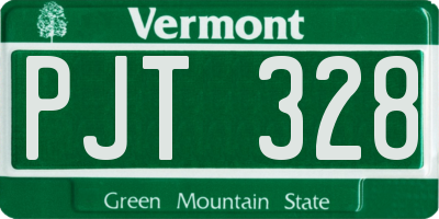 VT license plate PJT328