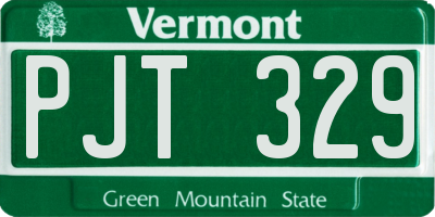 VT license plate PJT329