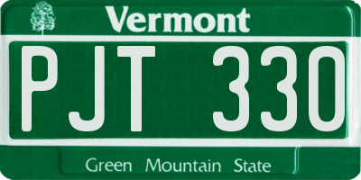 VT license plate PJT330