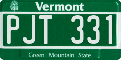 VT license plate PJT331