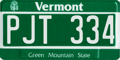VT license plate PJT334