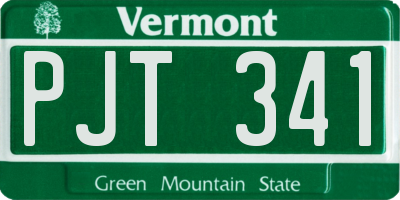 VT license plate PJT341