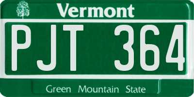 VT license plate PJT364