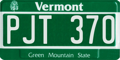 VT license plate PJT370