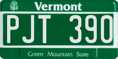 VT license plate PJT390