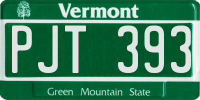 VT license plate PJT393