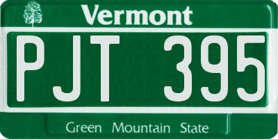 VT license plate PJT395