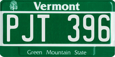 VT license plate PJT396