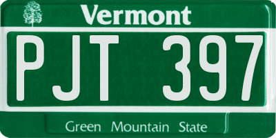 VT license plate PJT397