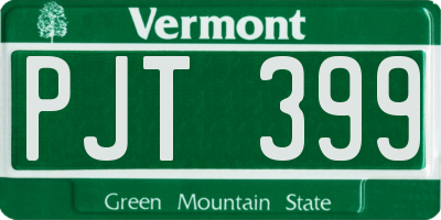 VT license plate PJT399