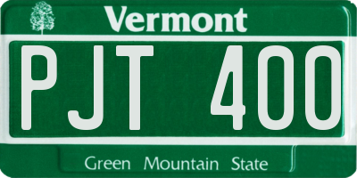 VT license plate PJT400
