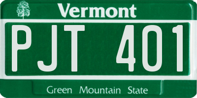 VT license plate PJT401