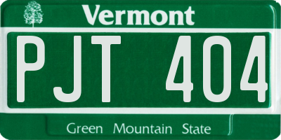VT license plate PJT404
