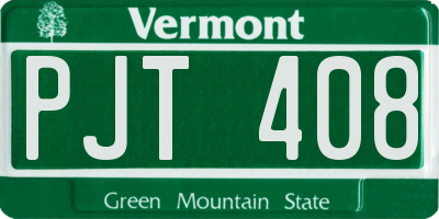 VT license plate PJT408