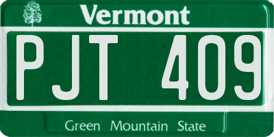 VT license plate PJT409