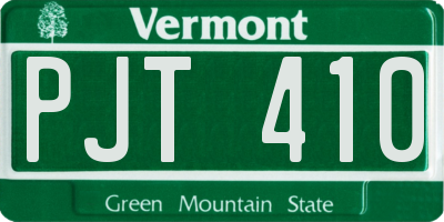 VT license plate PJT410