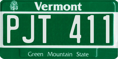 VT license plate PJT411