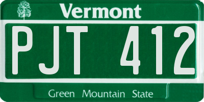 VT license plate PJT412